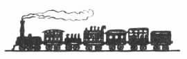 Первый поезд между Спб и Ц.С. Силуэт работы Э.Голлербаха.